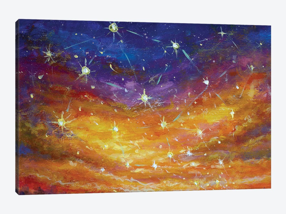 Fairy Sky With Shining Stars At Sunset II by Valery Rybakow 1-piece Canvas Wall Art