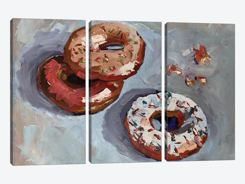 Donuts by Vita Schagen 3-piece Canvas Print