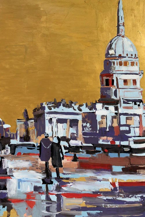 Golden Sky On Trafalgar Square