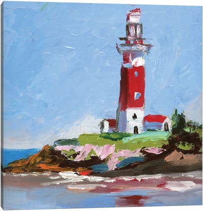 Lighthouse I Canvas Art Print - Contemporary Coastal