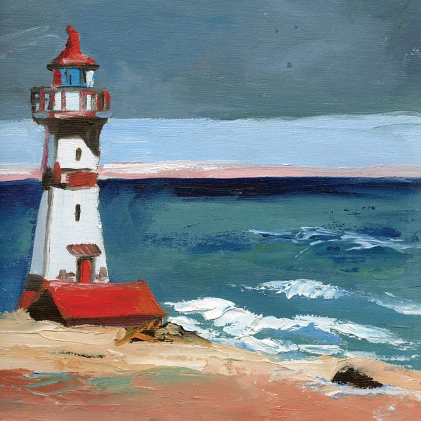 Contemporary Coastal: Lighthouse II by Vita Schagen