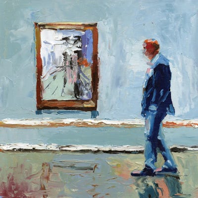 Man In A Museum by Vita Schagen multi panel art