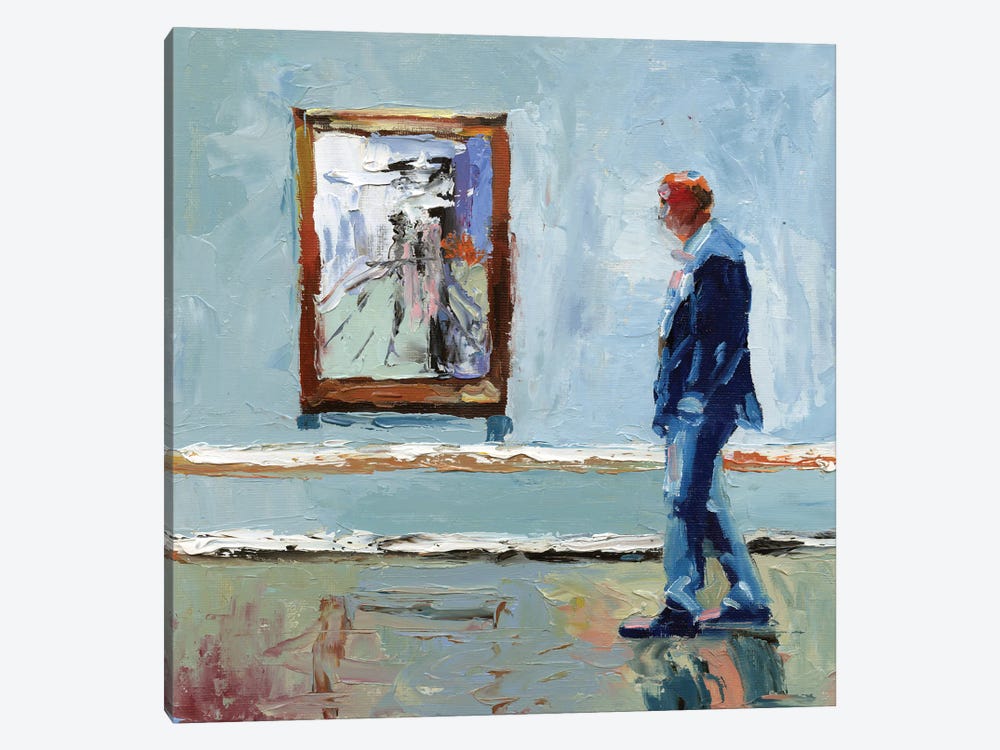 Man In A Museum by Vita Schagen 1-piece Canvas Art