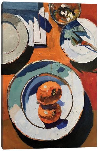 Orange Breakfast Canvas Art Print - An Ode to Objects