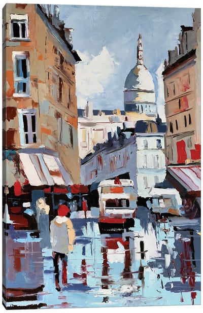Paris, Montmartre Canvas Art Print - Mosaic Landscapes
