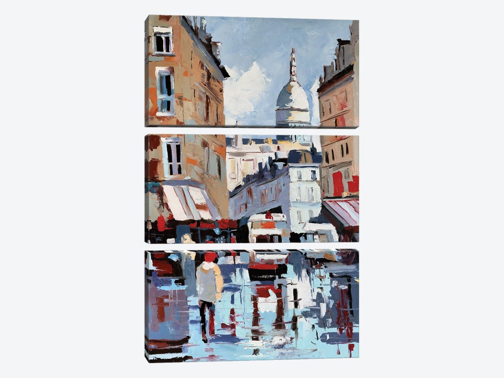 Paris, Montmartre by Vita Schagen 3-piece Canvas Art Print