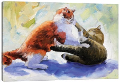 Playing Cats Canvas Art Print - Vita Schagen