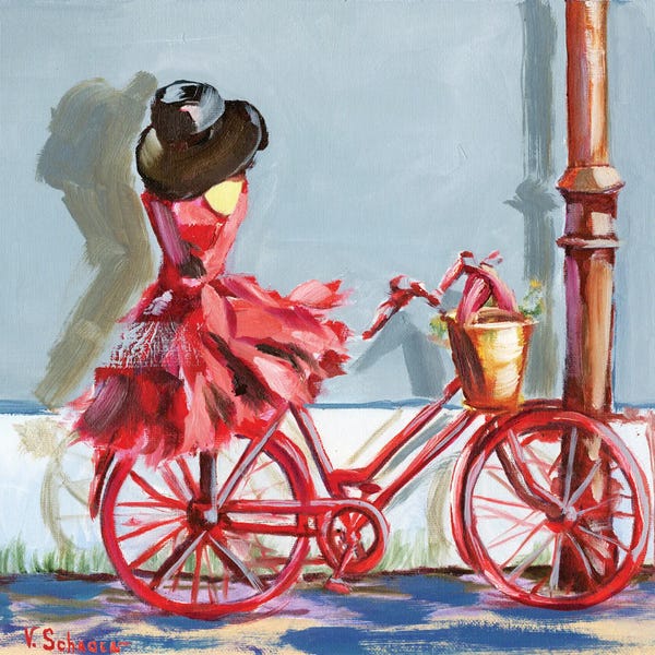 Giclee Features: Red Bike by Vita Schagen