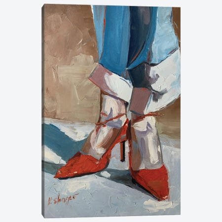 Red Heels Canvas Print #VSC42} by Vita Schagen Art Print