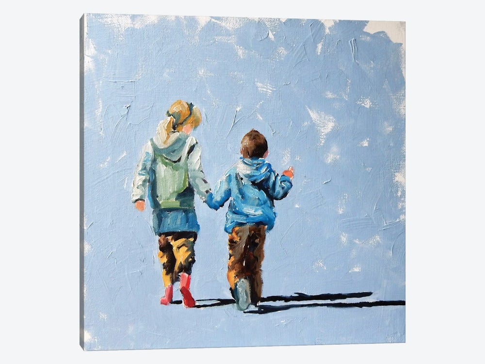 Walking Kids by Vita Schagen 1-piece Canvas Art Print