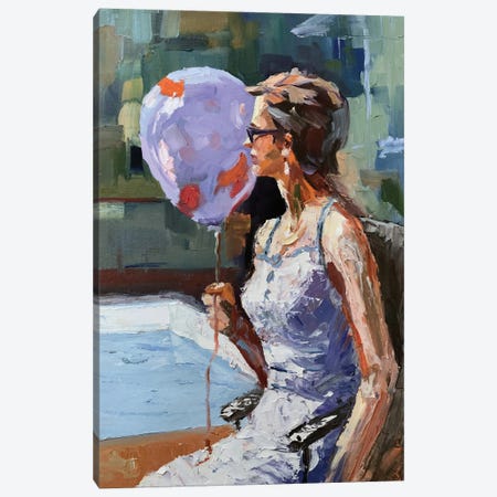 Woman With Balloon Canvas Print #VSC51} by Vita Schagen Canvas Art