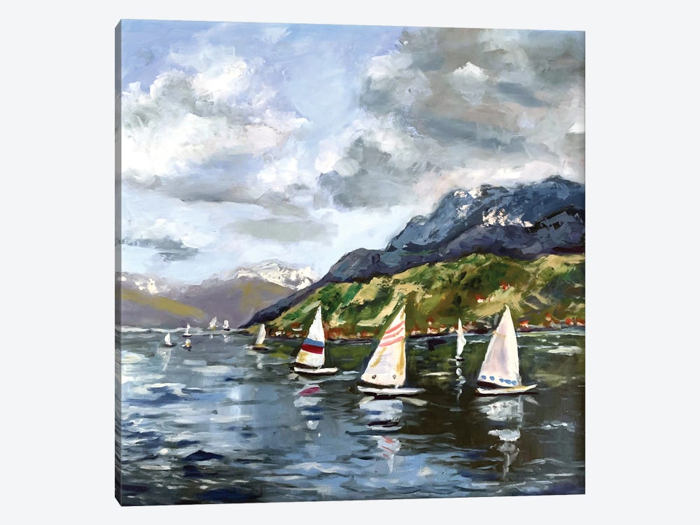 Yachts On The Roadstead by Vita Schagen 1-piece Canvas Wall Art