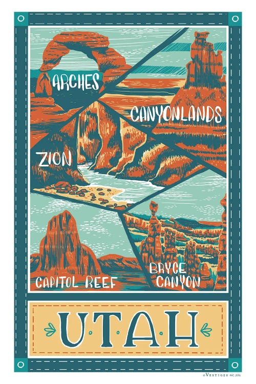 Utah Parks by Vestiges wall art
