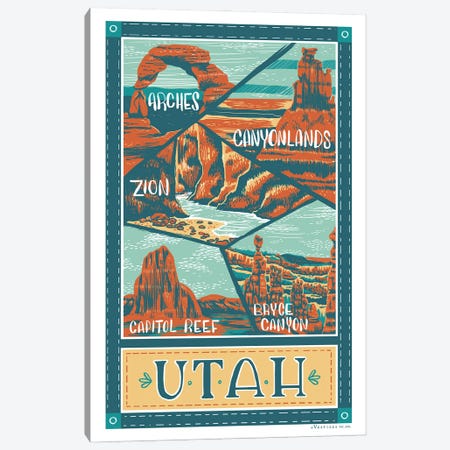 Utah Parks Canvas Print #VSG102} by Vestiges Canvas Print