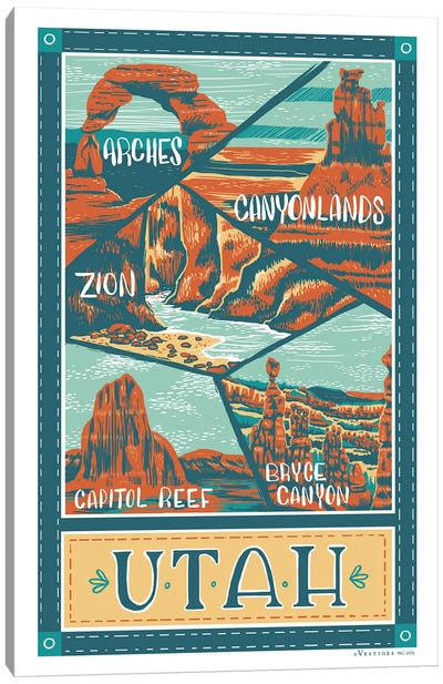 Utah Parks Canvas Art Print - Vestiges