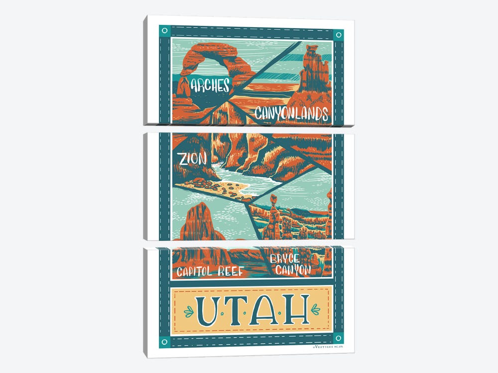 Utah Parks by Vestiges 3-piece Canvas Print