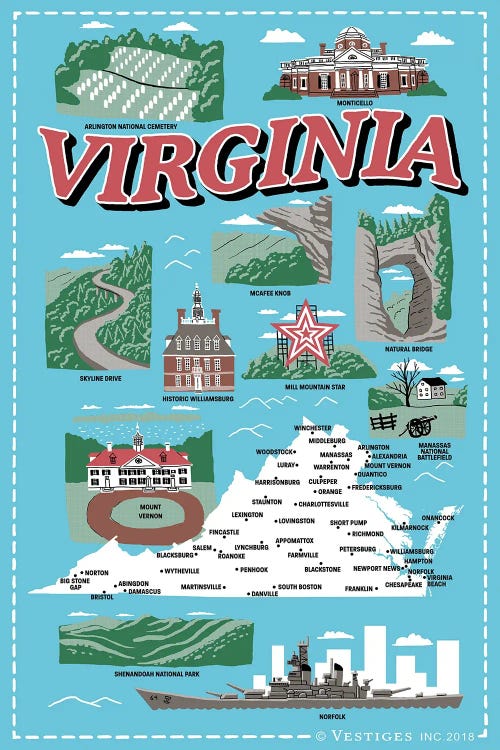 Virginia by Vestiges wall art