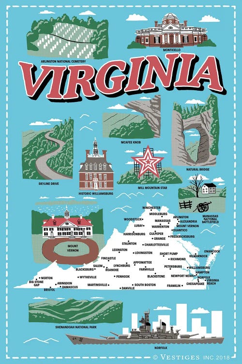 Virginia by Vestiges canvas print
