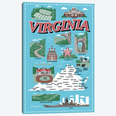 Virginia Canvas Print #VSG103} by Vestiges Canvas Print