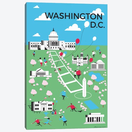 Washington DC Canvas Print #VSG105} by Vestiges Canvas Artwork