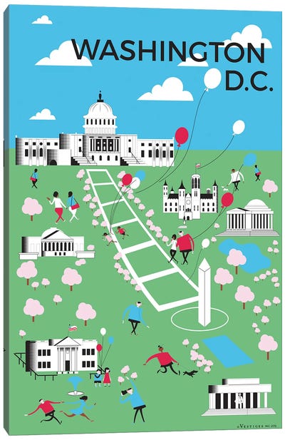 Washington DC Canvas Art Print - Washington DC Travel Posters