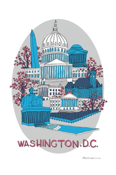 Washington, D.C. Travel Posters: Washington DC II by Vestiges