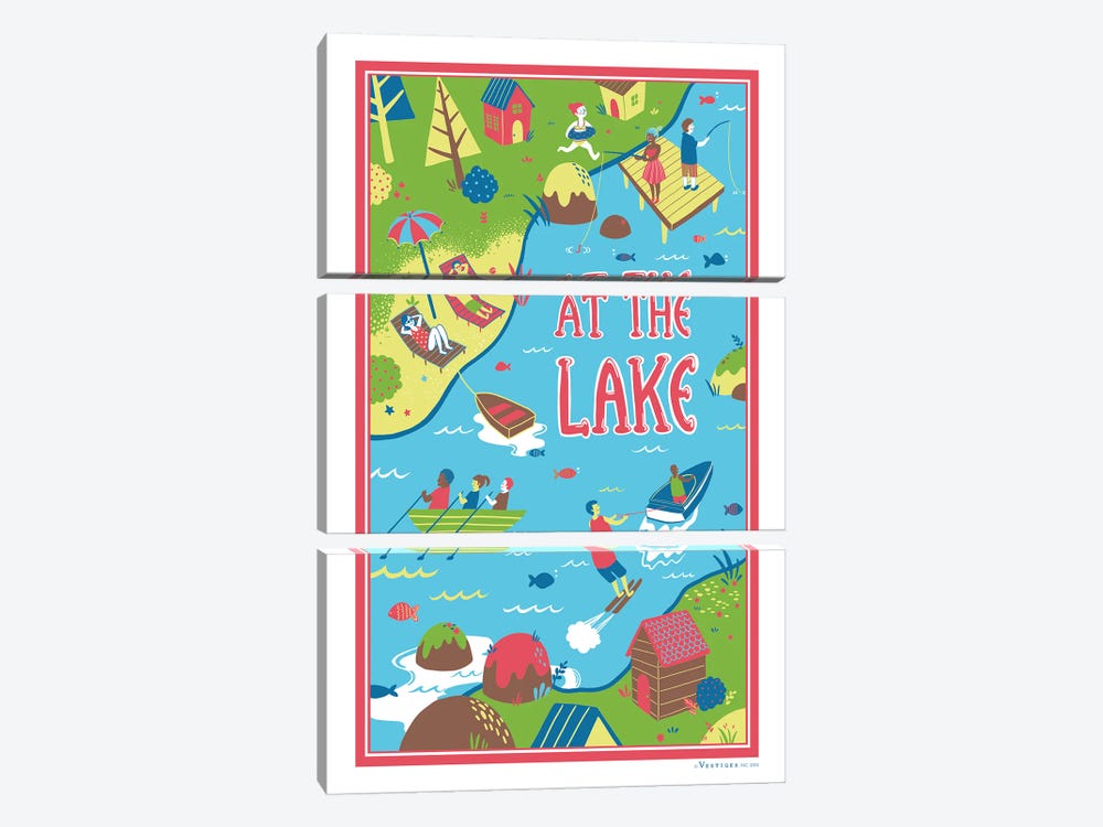 At The Lakes by Vestiges 3-piece Canvas Print