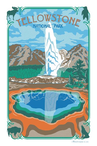 Yellowstone by Vestiges acrylic art print