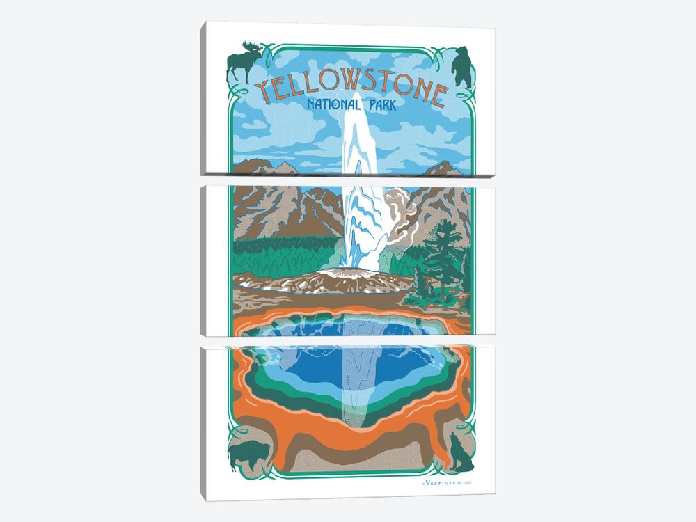 Yellowstone by Vestiges 3-piece Canvas Artwork