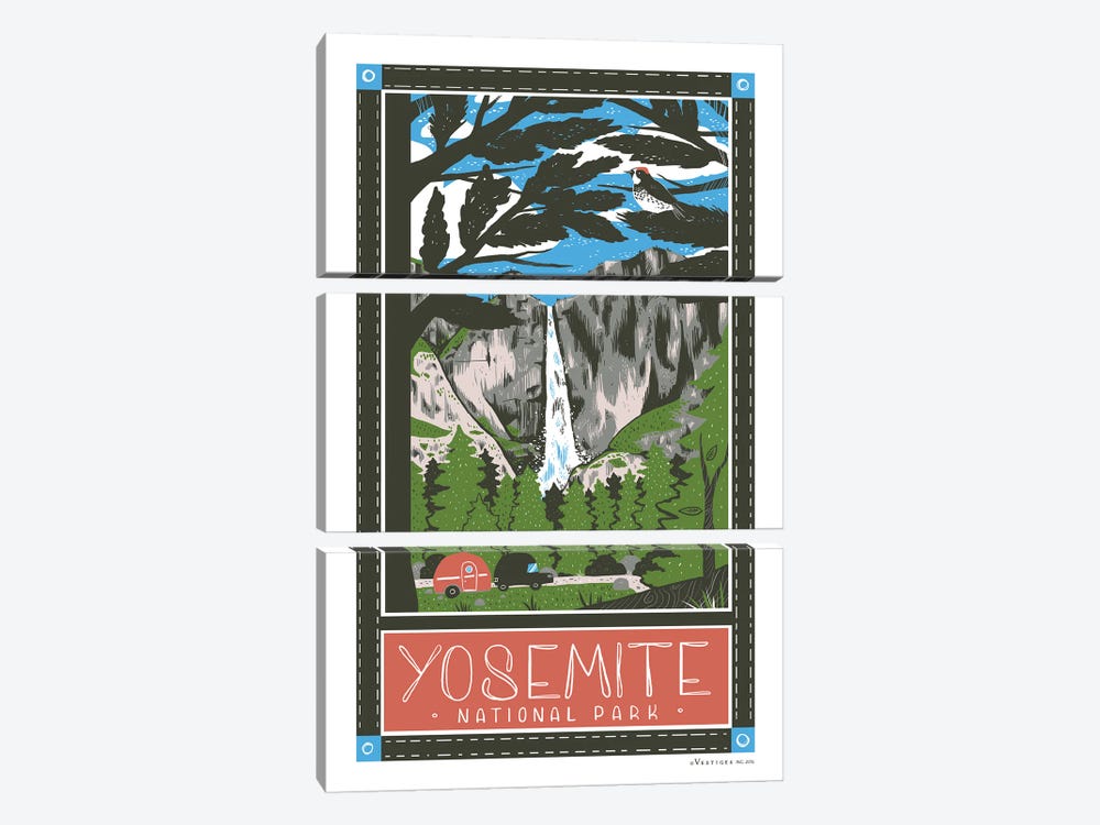 Yosemite National Park by Vestiges 3-piece Art Print