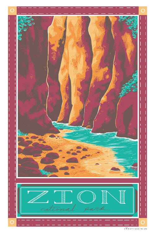 Zion National Park by Vestiges wall art