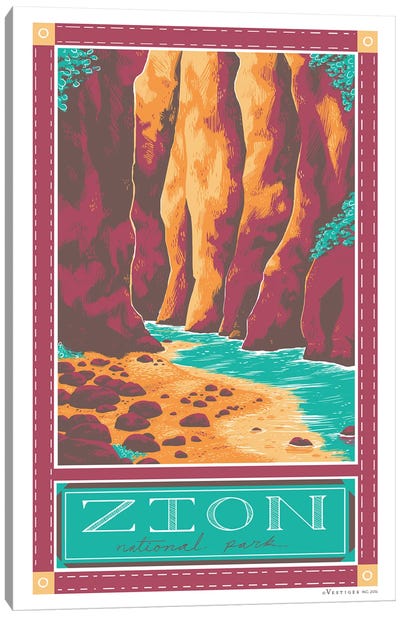 Zion National Park Canvas Art Print - Vestiges