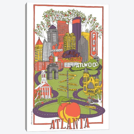 Atlanta Canvas Print #VSG11} by Vestiges Canvas Artwork