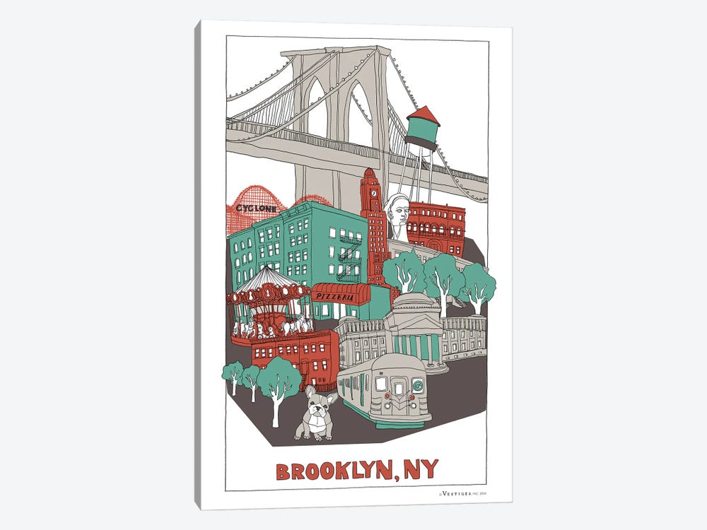 Brooklyn by Vestiges 1-piece Canvas Print