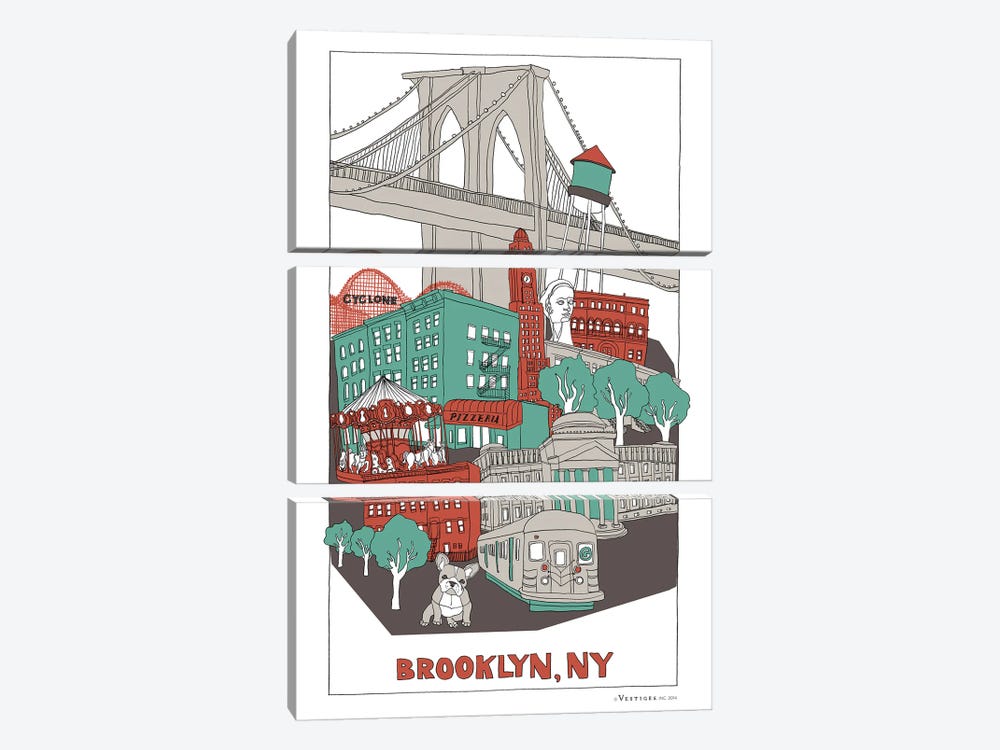 Brooklyn by Vestiges 3-piece Art Print