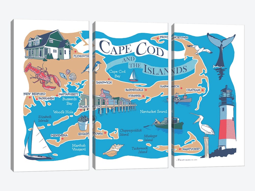 Cape Cod by Vestiges 3-piece Canvas Artwork
