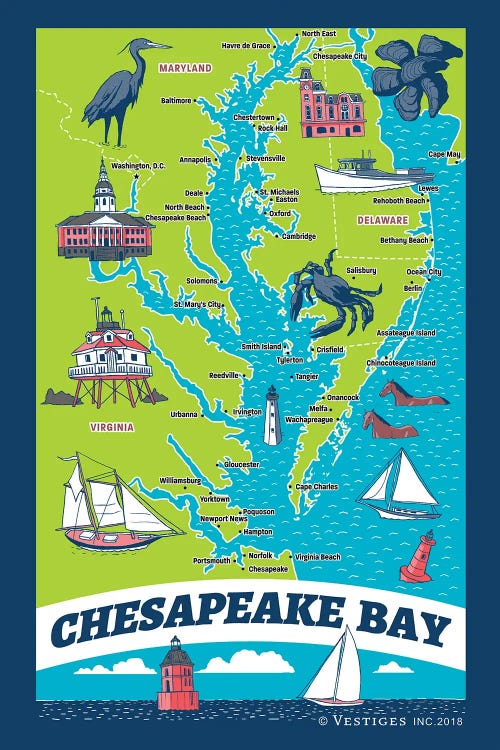 Chesapeake Bay by Vestiges wall art