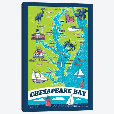 Chesapeake Bay Canvas Print #VSG16} by Vestiges Canvas Art Print