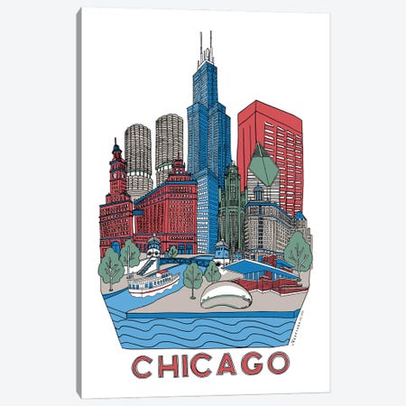 Chicago Canvas Print #VSG17} by Vestiges Canvas Print