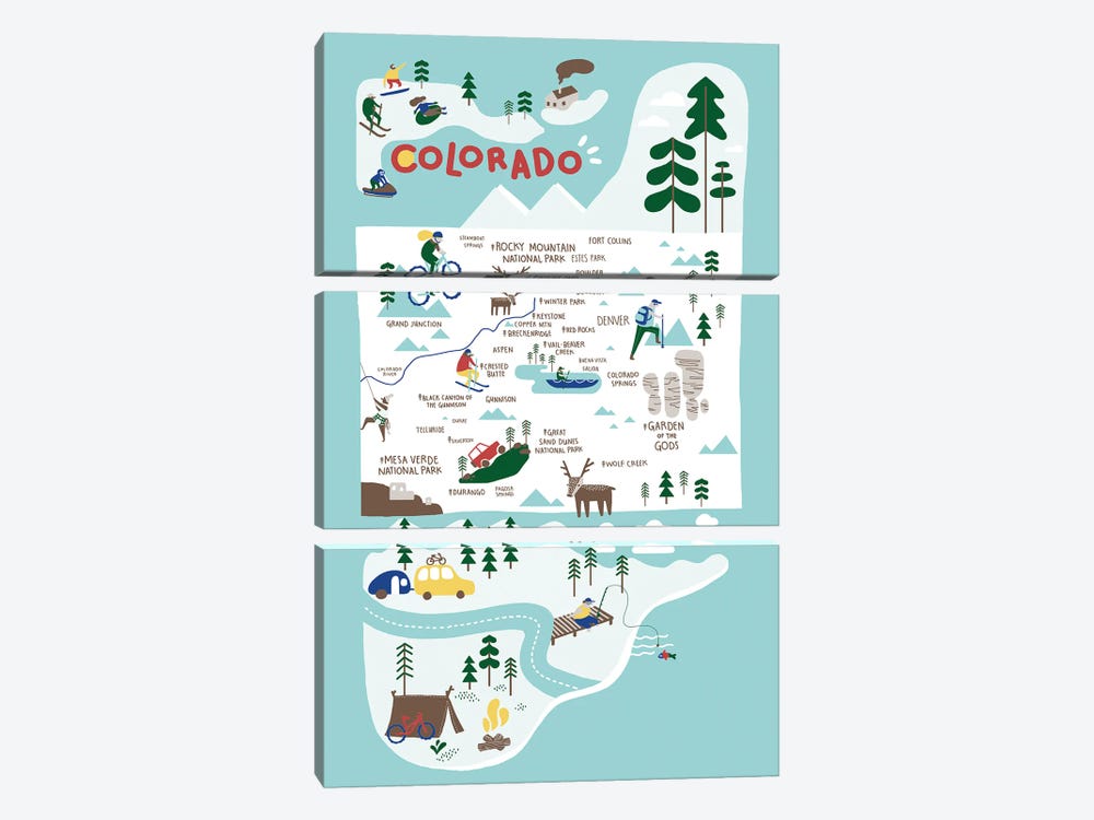 Colorado by Vestiges 3-piece Canvas Print