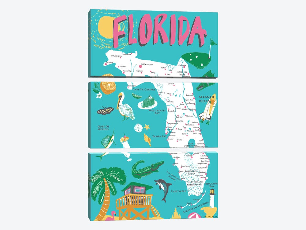 Florida II by Vestiges 3-piece Canvas Wall Art