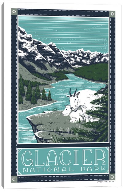 Glacier National Parks Canvas Art Print - Vestiges