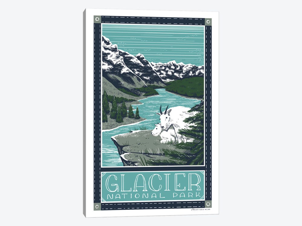Glacier National Parks by Vestiges 1-piece Canvas Artwork