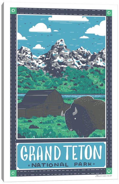 Grand Teton National Park Canvas Art Print - Vestiges