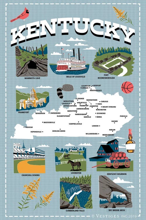 Kentucky by Vestiges wall art
