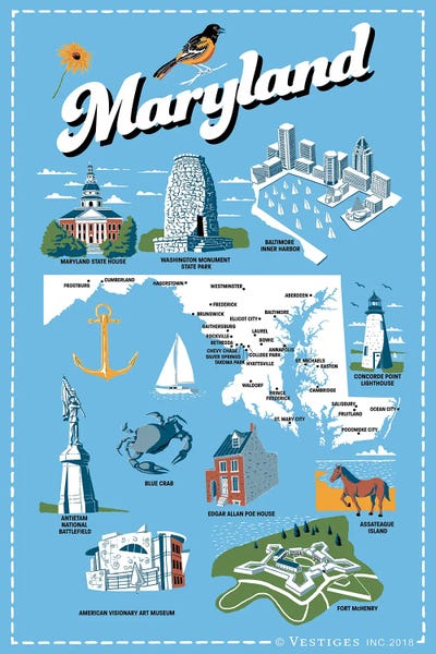 Maryland by Vestiges acrylic art print