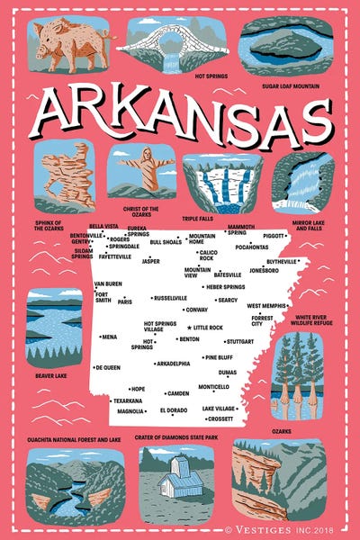 Arkansas by Vestiges acrylic art print