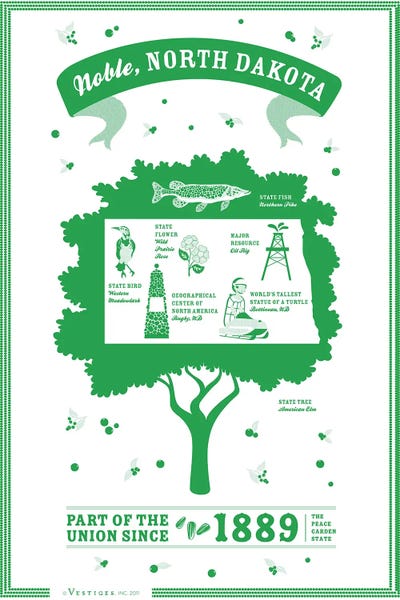 North Dakota by Vestiges canvas print