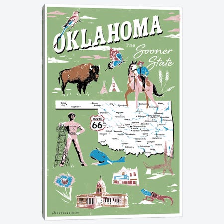 Oklahoma Canvas Print #VSG76} by Vestiges Canvas Print