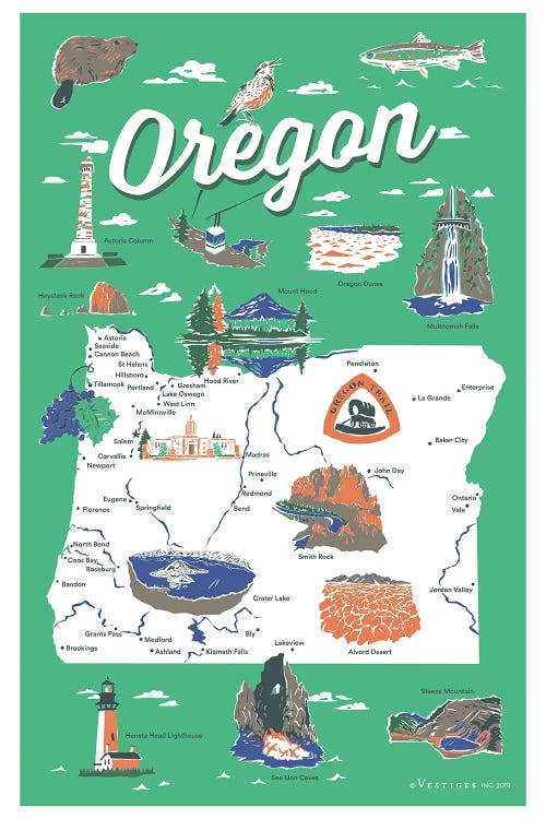 Oregon by Vestiges wall art